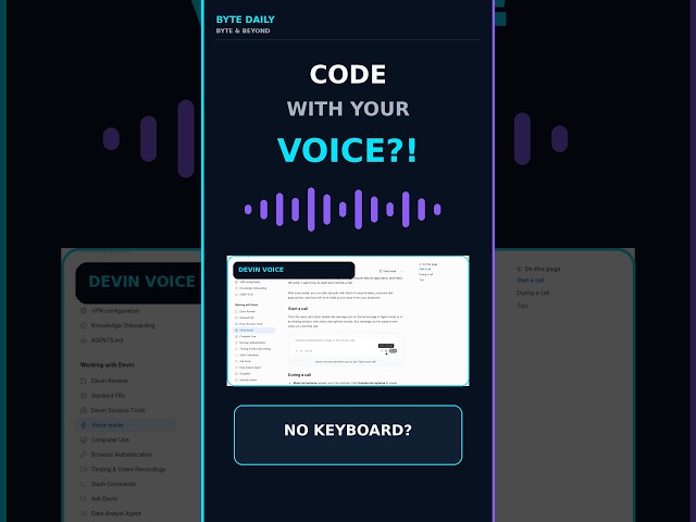 Devin Voice: Coding With Just Your Voice Is Here #shorts