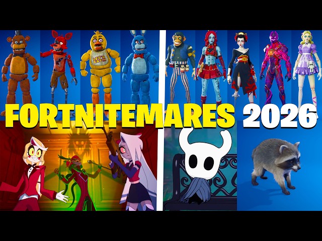 Fortnitemares 2026 y todo lo añadido hoy (FNAF, Hazbin Hotel, jefes y más)