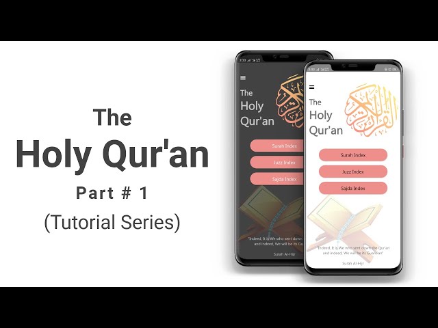 The Holy Qur'an - Full Flutter App | Tutorial + Speed code | Part # 1