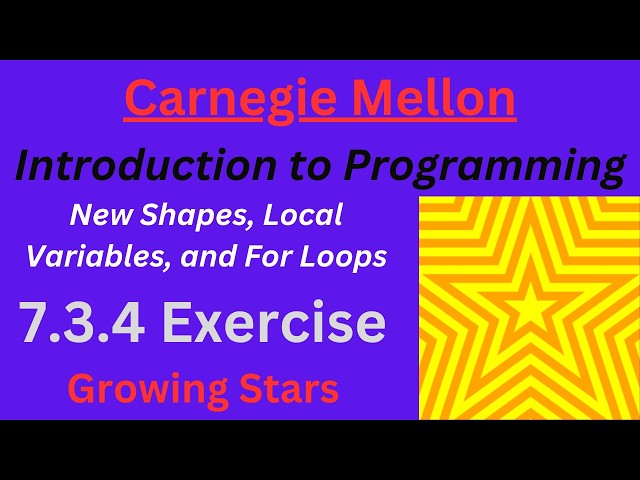CM Intro to Programming  Unit 7 Lesson 3 Growing Stars