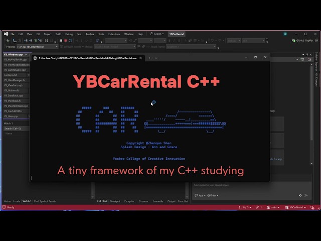 YBCarRental C++/C# implementations, text-based-view framework and Lightweight View-State Language