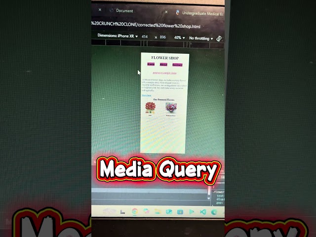 The power of media query from phone responsiveness to iPad #beginners #frontendcourse #blowup