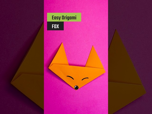 Easy Origami Fox Face Tutorial 🦊 Step-by-Step Paper Craft for Kids and Beginners ✂️