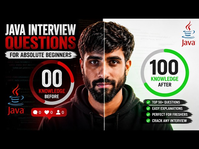 Java Interview Questions 🔥 | Absolute Beginners & Freshers Must Know