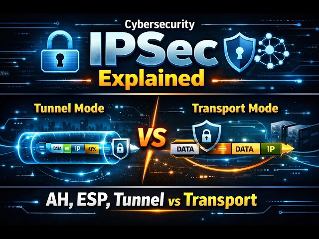 IPSec Protocol Explained | AH, ESP, Tunnel & Transport Modes