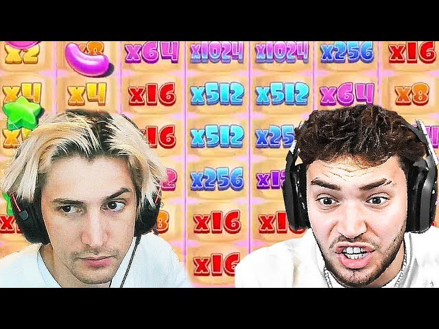 Adin Ross and xQc INSANE Double Re-Trig Sugar Rush 1000 Super Bonus (Stream Highlights)