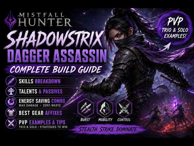Delete Players in Seconds! Shadowstrix Dagger Assassin Build | Mistfall Hunter