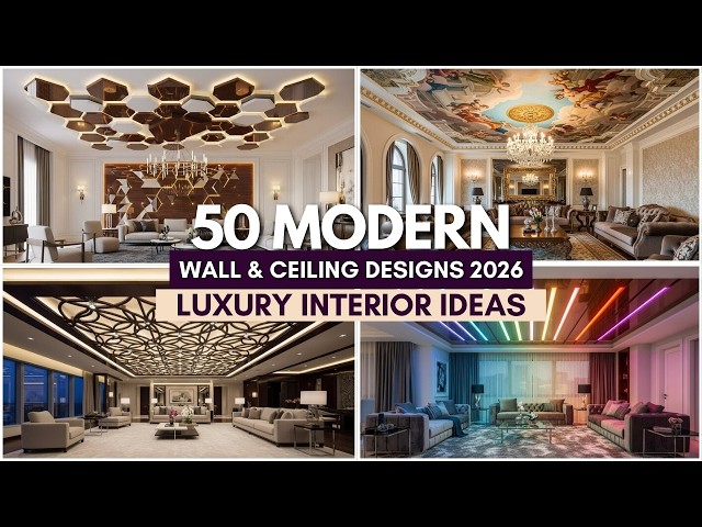 50 Modern Wall & Ceiling Designs 2026 | Luxury Interior Ideas