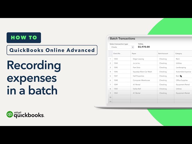 How to record expenses in a batch | QuickBooks Online Advanced