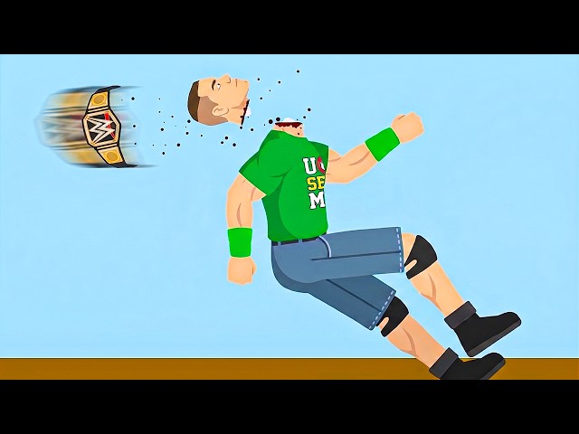 I HIT 40 OMG MOMENTS IN WWE HAPPY WHEELS!!