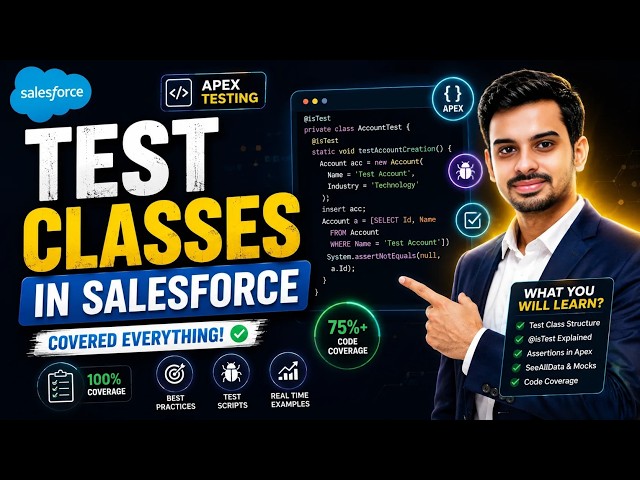 #22:- Test Class in Salesforce in Hindi | Salesforce Tutorial in Hindi