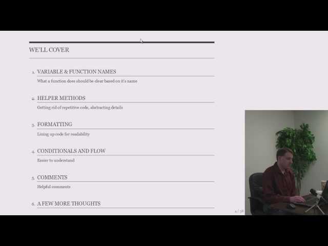 Writing readable code - Nebraska ColdFusion Users Group