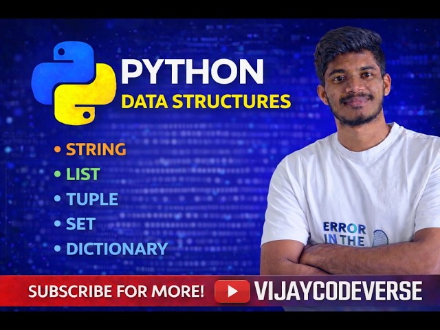 Python Data Structures Explained | List, Tuple, String, Set, Dictionary