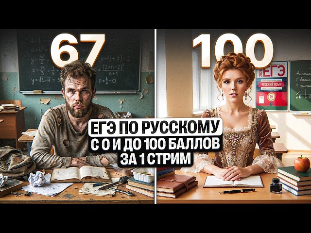 ЕГЭ по Русскому с НУЛЯ и до 100 БАЛЛОВ ЗА 1 СТРИМ?!? | Ильич и Маша Птипца | 100балльный