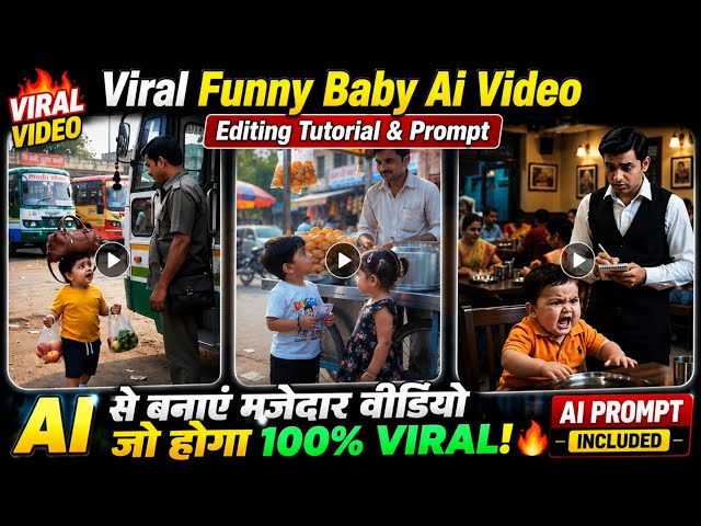 Viral Funny Baby Dialogue Ai Video Editing Tutorial | Funny Baby Dialogue Ai Edit Prompt 