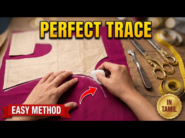 Step by Step Blouse Pattern Marking on Fabric in Tamil