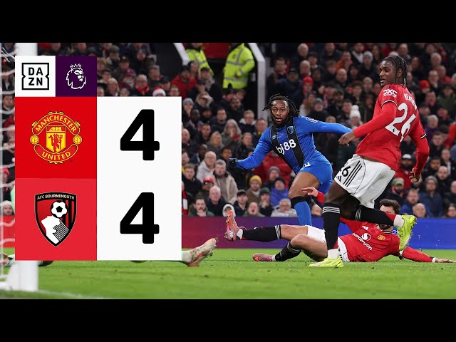 Manchester United vs Bournemouth (4-4) | Resumen y goles | Highlights Premier League