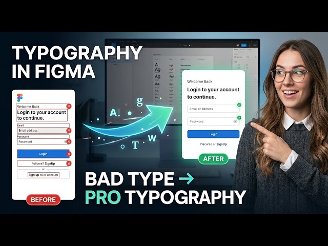 Typography in UI Design | Font Size, Weight & Line Height in Figma