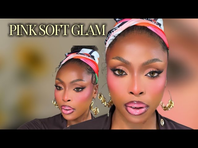 PINK SOFT GLAM MAKEUP TUTORIAL FOR BROWN SKIN (using only Nigerian beauty brands)