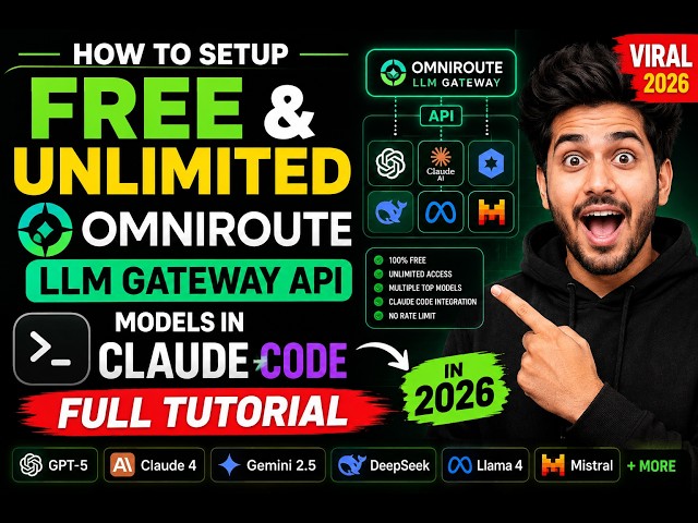 How to Setup FREE & UNLIMITED OmniRoute LLM Gateway API Models in Claude Code Full Tutorial in 2026