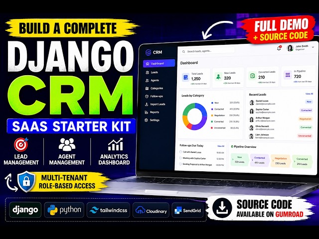 🚀 Build a Complete CRM System with Django 5 | Full Demo + Source Code