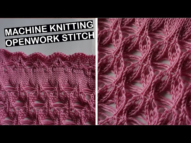 Machine knitting - lace stitch on single bed.
