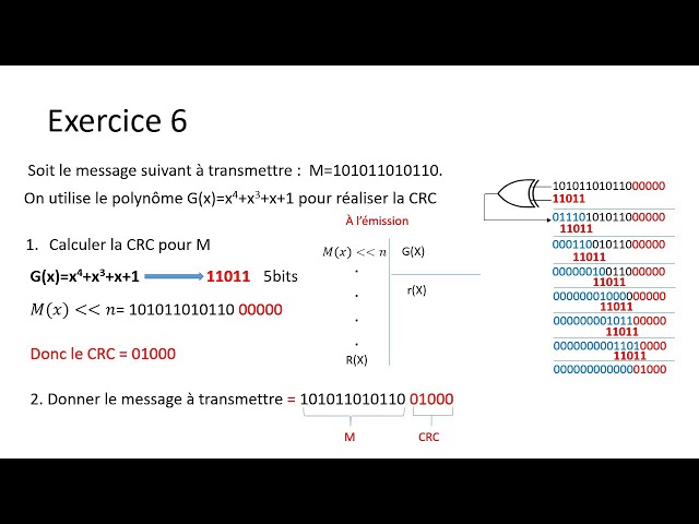 TD bus CAN Exo 6 calcule de CRC