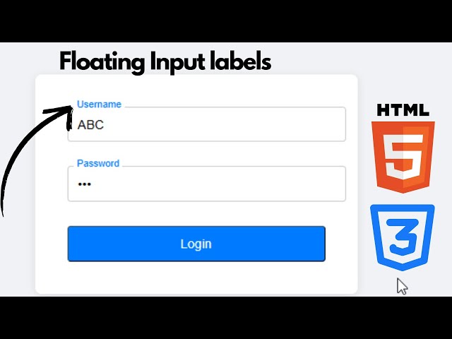 Floating Input Labels using HTML and CSS