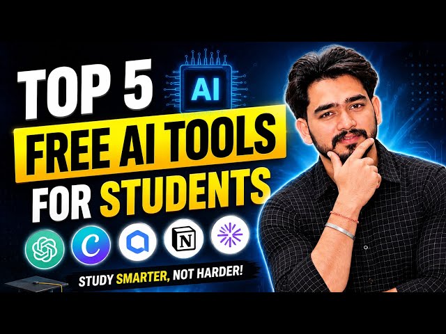 Top 5 Free AI Tools for Students 🎓🤖 | Study Smarter, Not Harder!