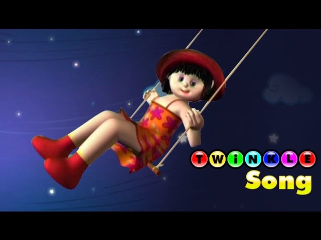 Twinkle Song from Manchadi | Malayalam animated Nursery rhyme for Kids