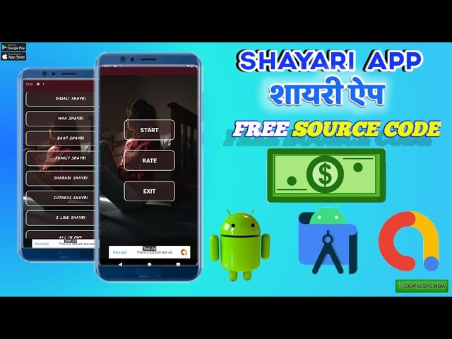 How to Create Shayri App Source Code | Android Studio | Source Code Full Tutorial | Without Database