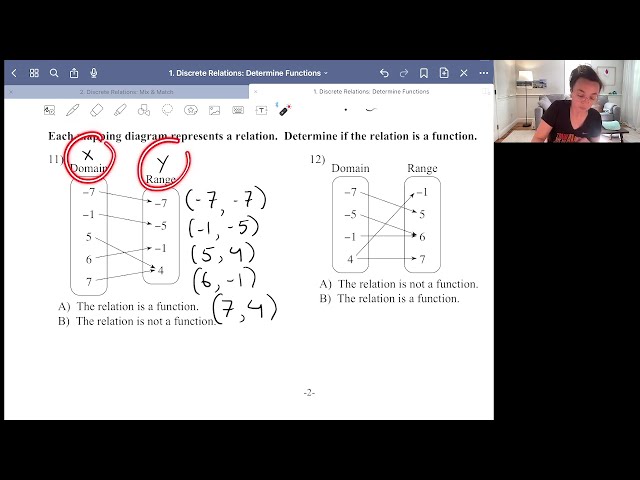 Mapping Diagram Lesson - Algebra 1