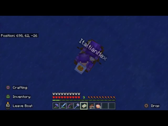 Fighting the Ender Dragon but a fat pig keeps holding us back