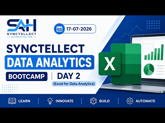 Synctellect Data Analytics  Day 2 (Excel for Data Analytics)