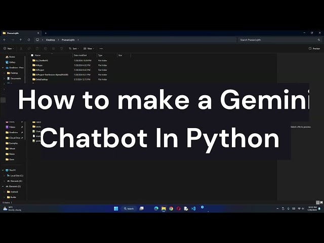 How to make a Chatbot in python using Gemini API Key (Easy and Free)