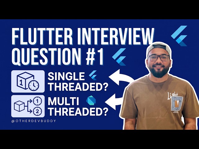 Dart Is Single Threaded… Then How Does Flutter Stay Smooth?| Flutter Interview Question #1