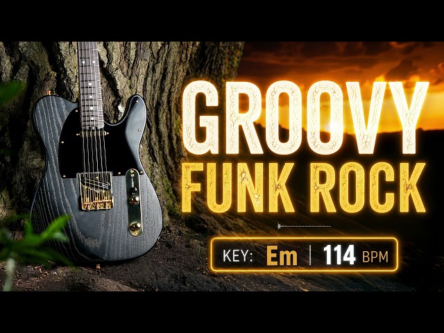 Groovy Funk Rock Guitar Backing Track Jam in Em | 114 BPM