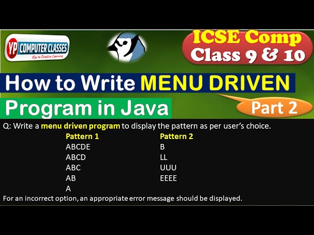 Lec 7 || Menu Driven Program Java | Switch Program in Java | For section B | Icse class 10 Computer