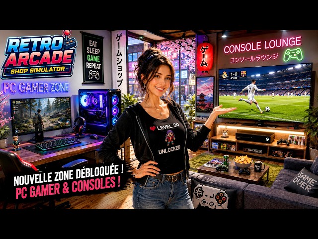 Retro Arcade Shop Simulator Ep.2 🖥️ J’OUVRE MON ESPACE PC GAMER & CONSOLES !
