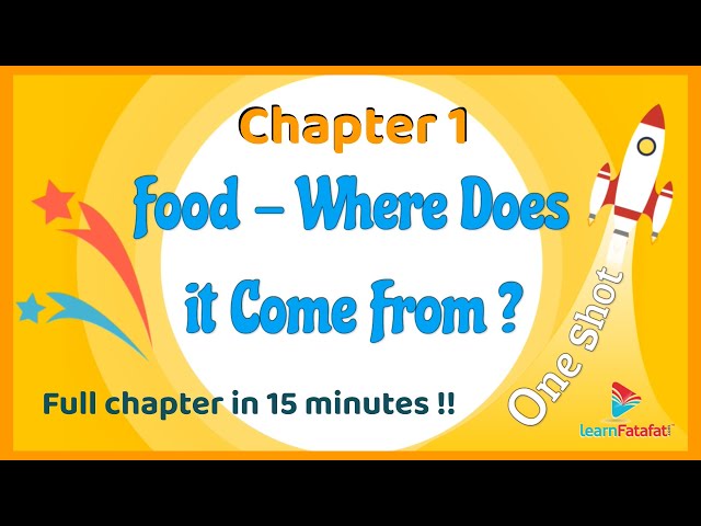 Class 6 Science Chapter 1 Food Where Does It Comes From? OnShot in 15 minutes - LearnFatafat