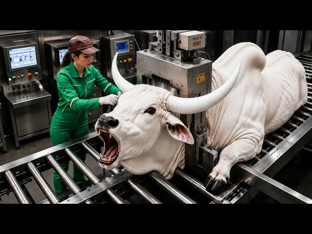 Inside the Massive White Brahman Bull Factory | From Raw Hide to Billion-Dollar Luxury Leather