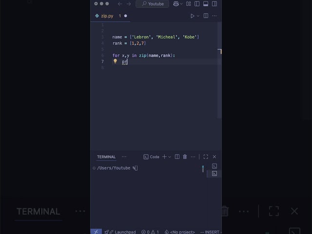 ZIP IN PYTHON!! #python #coding #programming