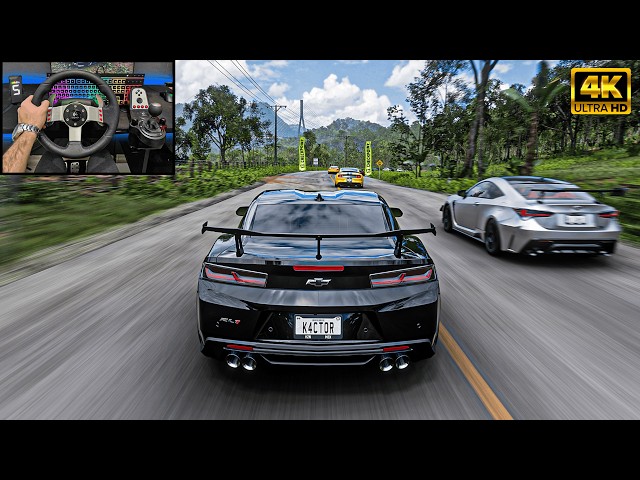 Camaro ZL1 1LE Vs Supercars - Forza Horizon 5 l Logitech G27 Steering Wheel