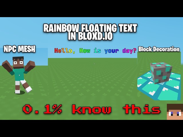 Things you can do with Mesh Code in Bloxd.io!