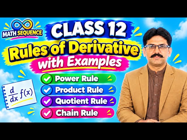 Rules of Derivatives | Class 12 Mathematics | Power, Product, Quotient & Chain Rule with Examples