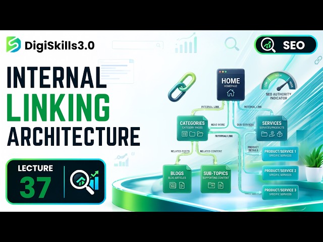 Internal Linking Architecture: Strategy, Anchor Text & Link Equity | SEO | Lec 37 | DigiSkills 3.0