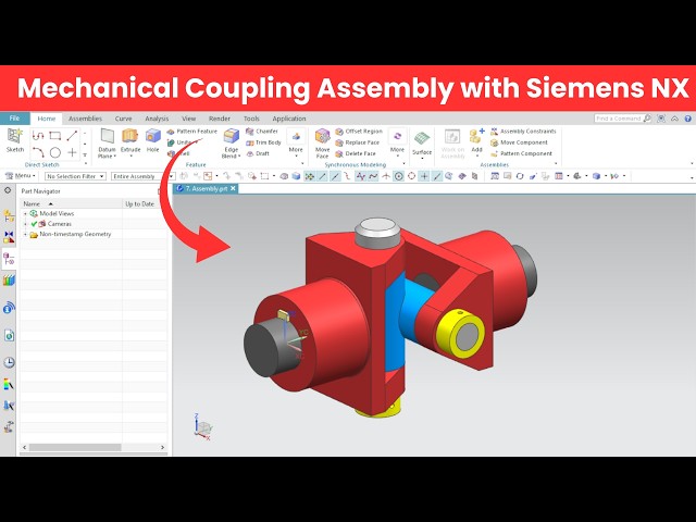 Coupling Assembly in Siemens NX Part 1 | Mechanical Assembly Tutorial