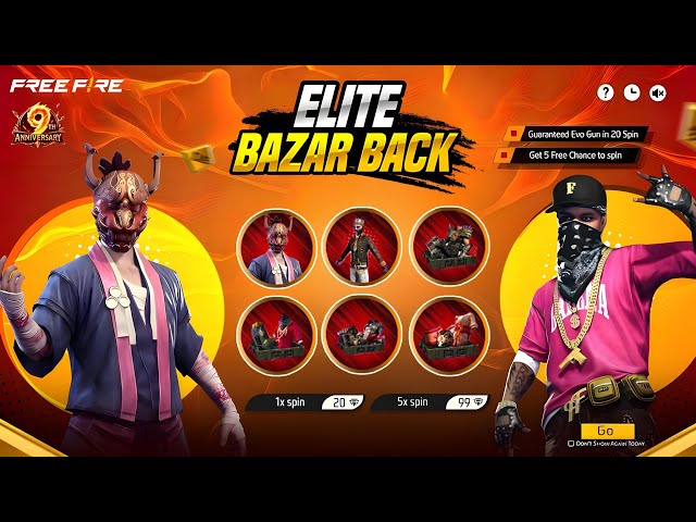 Elite bazar Event Free Fire 💥| Mystery Shop Discount Event Confirm Date | Free Fire New Event
