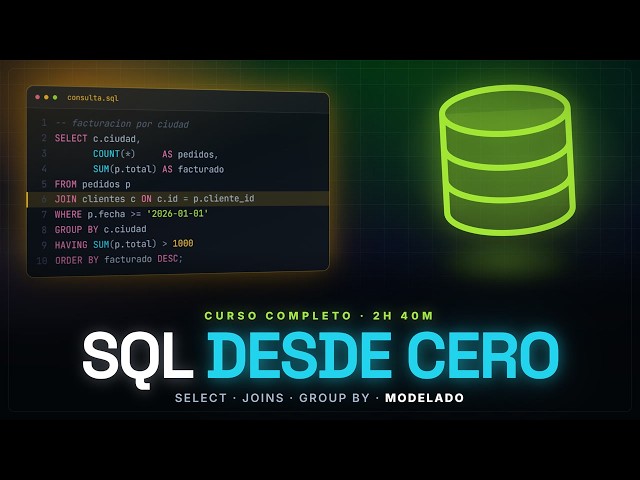 Curso de SQL desde CERO (Completo) | Consultas, JOINs, Subconsultas y Bases de Datos
