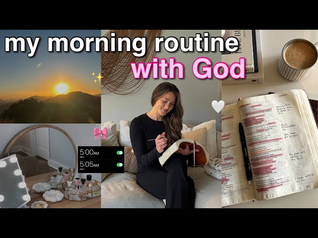 5AM MORNING ROUTINE WITH GOD 🤍 holy girl habits for a productive day